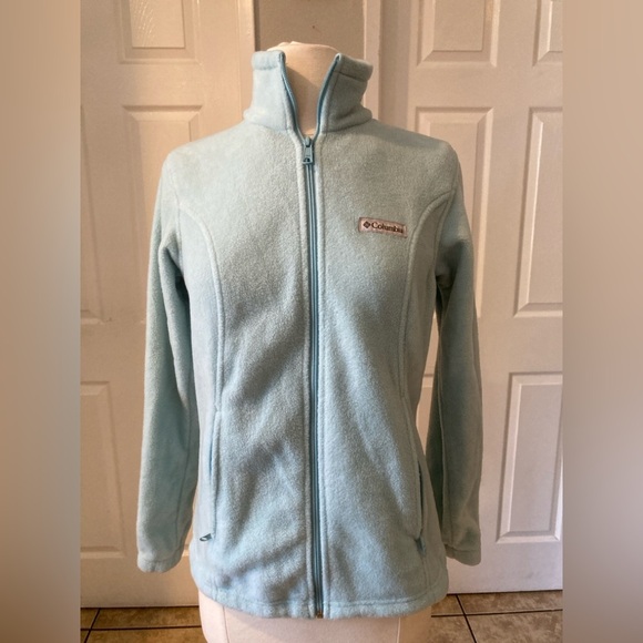 Columbia Blue/Teal Fleece Full Zip Jacket Size XS - Picture 1 of 8